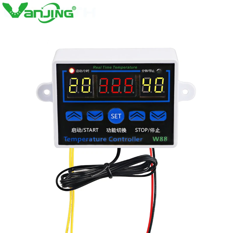 W88 LCD Digital Thermostat Temperature Regulator Controller for Incubator Microcomputer Heating Cooling Control Switch
W88 LCD Digital Thermostat Temperature Regulator Controller for Incubator Microcomputer Heating Cooling Control Switch