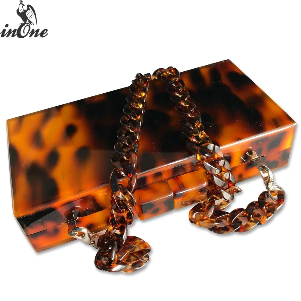 INONE Leopard Agate Acrylic Tortoiseshell Messenger Clutches Purse Box Shoulder Party Evening Bags for Women 2019 Party Handbags
INONE Leopard Agate Acrylic Tortoiseshell Messenger Clutches Purse Box Shoulder Party Evening Bags for Women 2019 Party Handbags