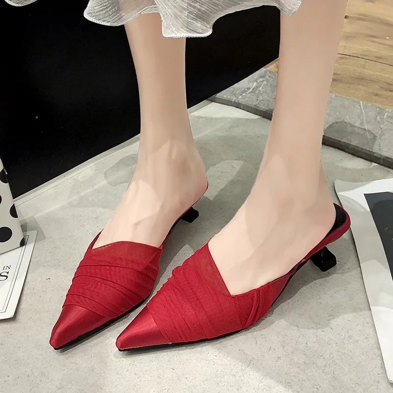 Thin Heels Slippers Women Summer Women's Shoes 2019 Slides Cover Toe Loafers Heeled Mules New Sliders Luxury High
Thin Heels Slippers Women Summer Women's Shoes 2019 Slides Cover Toe Loafers Heeled Mules New Sliders Luxury High