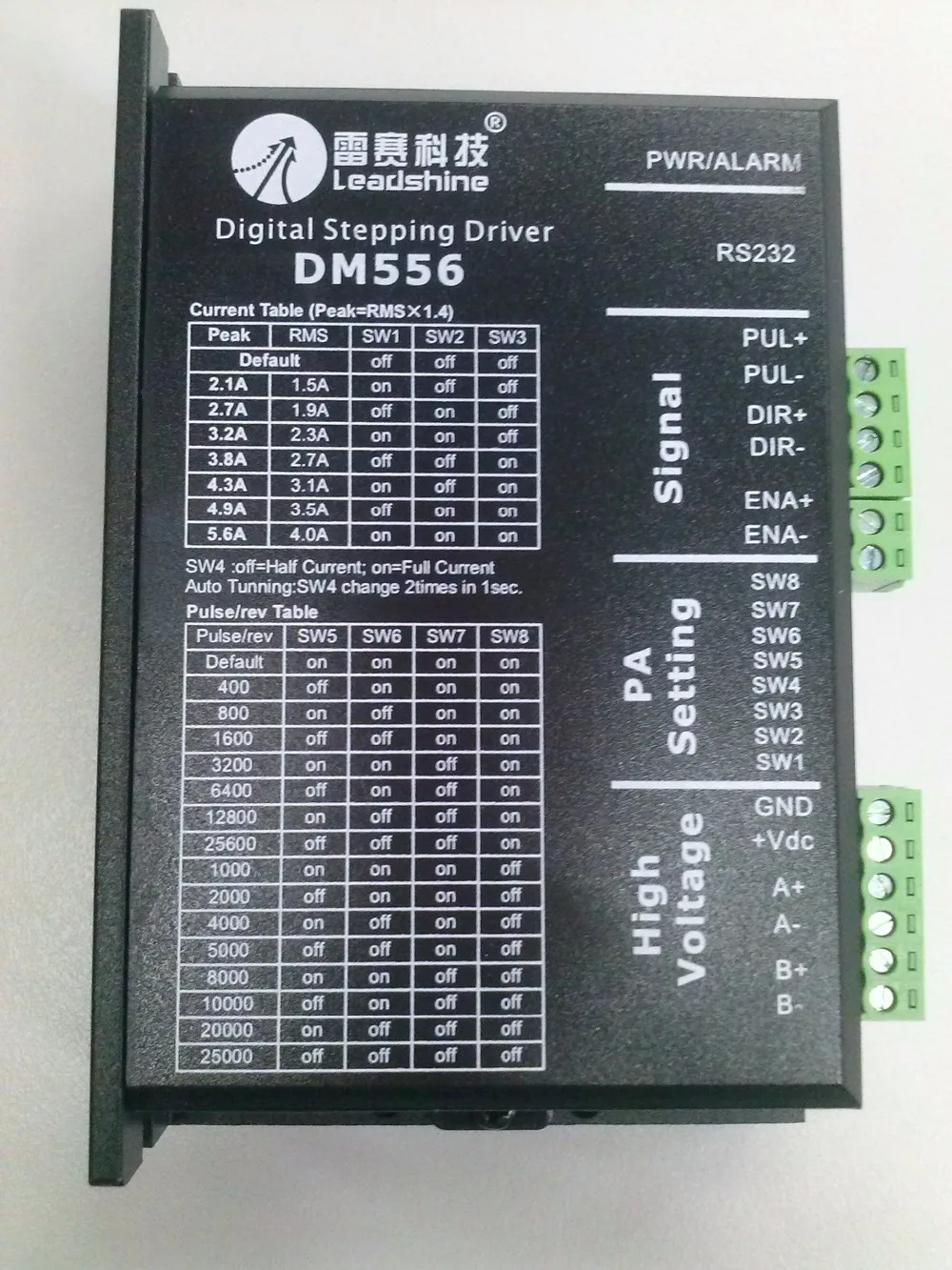 Драйвер шагового двигателя DM556 оригинальный двухфазный Цифровой leadshine 18 48 В