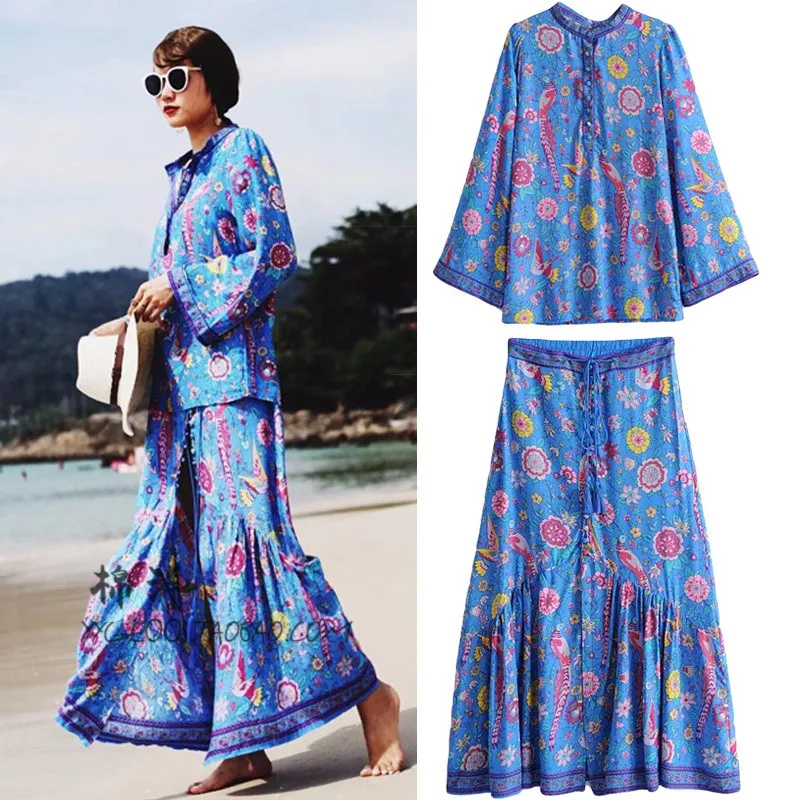 Set female 2019 summer new style temperament fashion national style suit loose shirt + high waist skirt elegant casual two-piece
Set female 2019 summer new style temperament fashion national style suit loose shirt + high waist skirt elegant casual two-piece