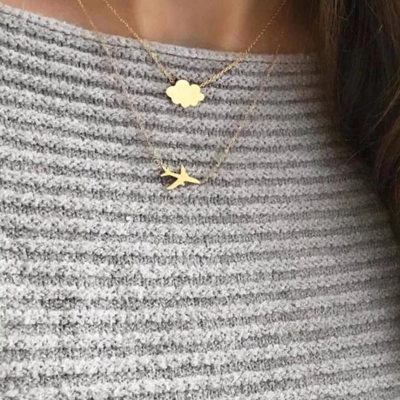 New Simple Sequins Cloud Necklace Aircraft Pendant Multilayer Chain Necklaces For Women Jewelry Gift Girl Jewelry 2019 New
New Simple Sequins Cloud Necklace Aircraft Pendant Multilayer Chain Necklaces For Women Jewelry Gift Girl Jewelry 2019 New