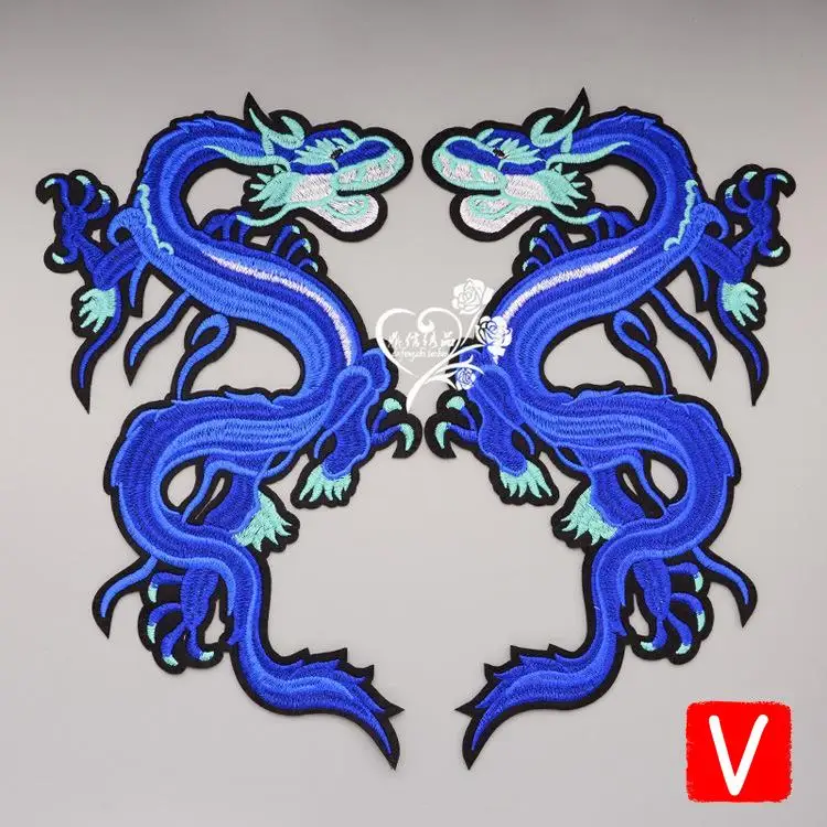 

VIPOINT embroidery big dragon patches animal patches badges applique patches for clothing DX-92