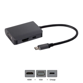 Type-C to HDMI 4K VGA USB-C Charging for Macbook Laptop & Phone USB C To HDMI VGA Adapter 4K Type C USB-C Converter Adapter USB
Type-C to HDMI 4K VGA USB-C Charging for Macbook Laptop & Phone USB C To HDMI VGA Adapter 4K Type C USB-C Converter Adapter USB