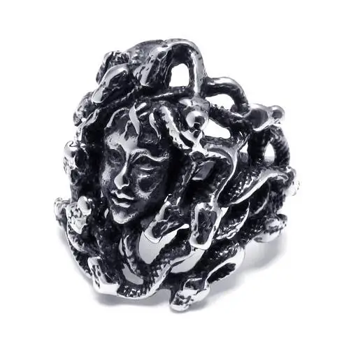 26mm Hot Sell Personality Crazy Party Rock Medusa Snake Silver Stainless Steel Rings Charm Unisex Ring Handsome Jewelry 074078
26mm Hot Sell Personality Crazy Party Rock Medusa Snake Silver Stainless Steel Rings Charm Unisex Ring Handsome Jewelry 074078