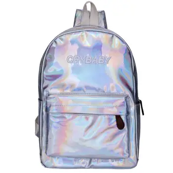 Men Street Hip Popular Holographic Women Backpack Letters Laser Hologram PU Girls Shoulder School Backpacks Mochila Feminina
Men Street Hip Popular Holographic Women Backpack Letters Laser Hologram PU Girls Shoulder School Backpacks Mochila Feminina