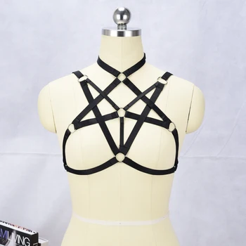 HANAERNES new Black harness Sexy lingerie body harness cage bra Harajuku Gothic Exotic Apparel Fatima harness cage bra
HANAERNES new Black harness Sexy lingerie body harness cage bra Harajuku Gothic Exotic Apparel Fatima harness cage bra