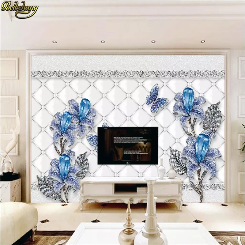 beibehang Custom papel de parede 3d Blue diamond lily flower jewel photo mural wallpapers for living room wallpaper for bedroom
beibehang Custom papel de parede 3d Blue diamond lily flower jewel photo mural wallpapers for living room wallpaper for bedroom