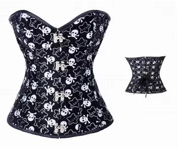 Skull and Star Print Steel Boned Corset Fantasy Women Sexy Halloween Bustier Corsets
Skull and Star Print Steel Boned Corset Fantasy Women Sexy Halloween Bustier Corsets