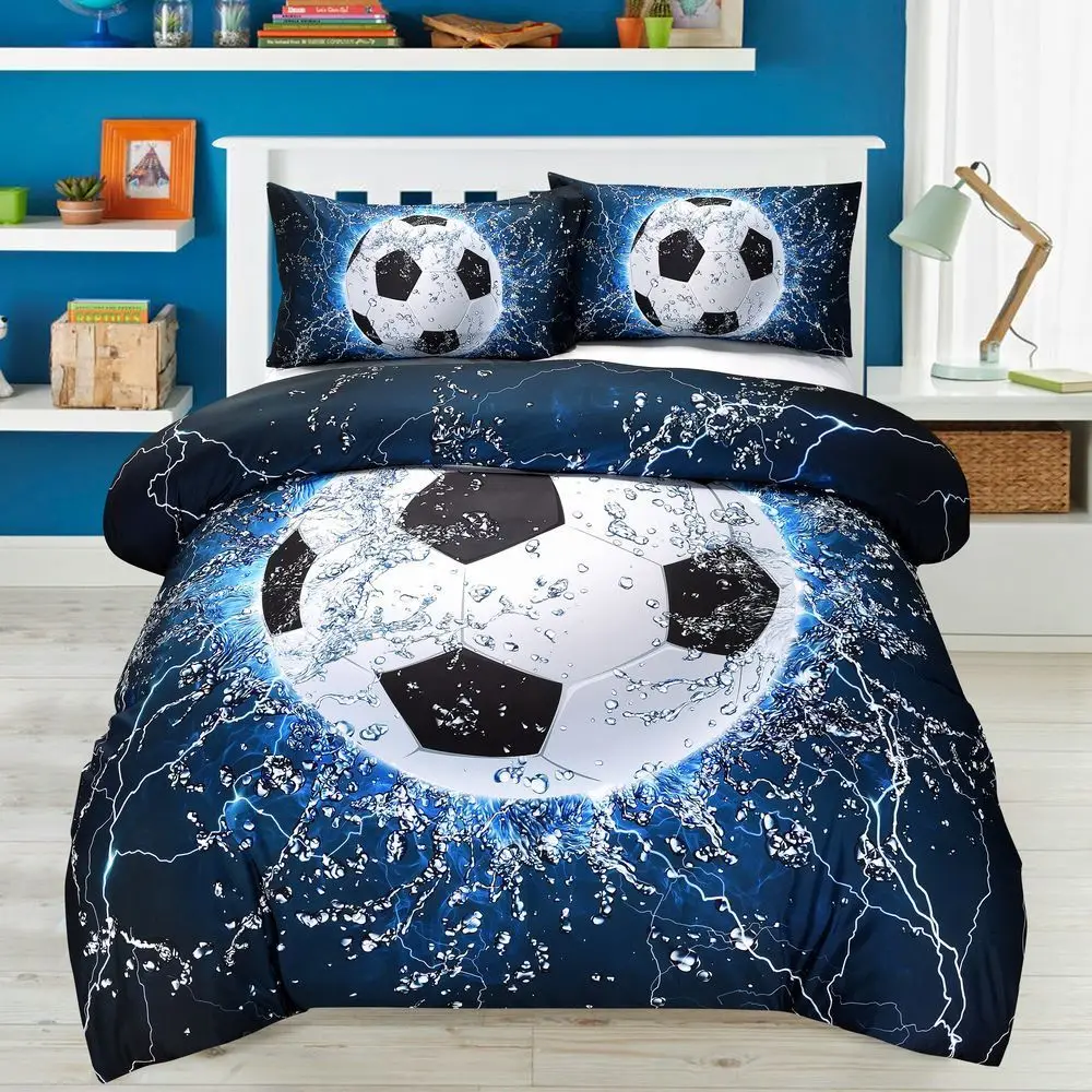 3D Football Print Kids Bedding Set Duvet Cover Pillowcases Quilt/Comforter Cover
3D Football Print Kids Bedding Set Duvet Cover Pillowcases Quilt/Comforter Cover