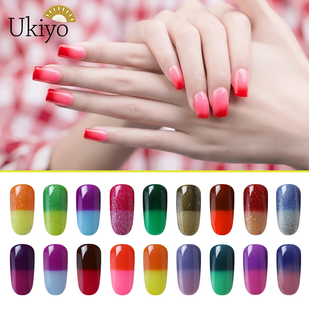 Ukiyo Temperature Change Color Gel Polish Soak Off Semi Permanent Gel Varnish 10ML UV Gel Nail Polish Lacquer Nail Art Gelpolish
Ukiyo Temperature Change Color Gel Polish Soak Off Semi Permanent Gel Varnish 10ML UV Gel Nail Polish Lacquer Nail Art Gelpolish