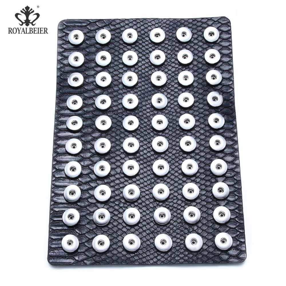 ROYALBEIER Snaps Display Leather Snakeskin Pattern 18mm Metal Display Board DIY Jewelry Fit 60PCS Snap Button Jewelry ZJ0008
ROYALBEIER Snaps Display Leather Snakeskin Pattern 18mm Metal Display Board DIY Jewelry Fit 60PCS Snap Button Jewelry ZJ0008