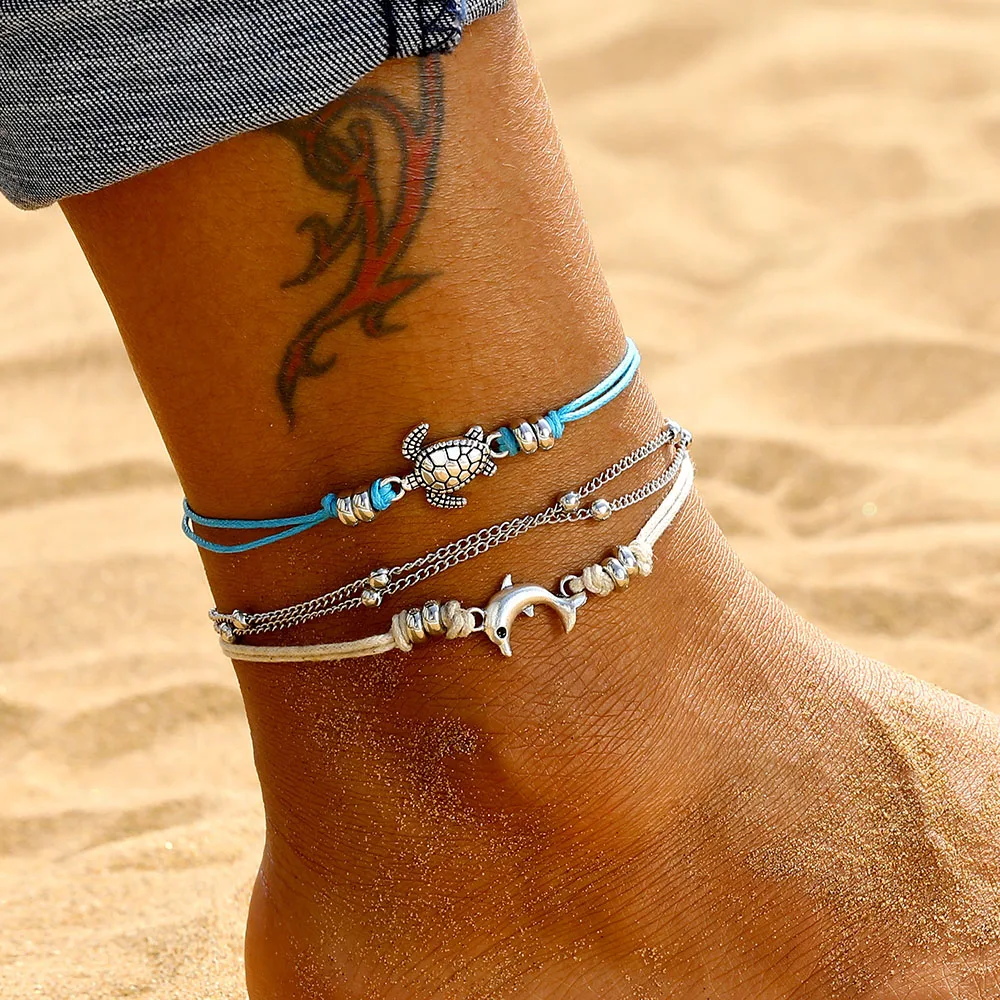 Vintage Starfish Shell Turtle Beads Anklets Bracelet For Women Multilayer Anklet 2019 Bracelet On The Leg Bohemian Jewelry
Vintage Starfish Shell Turtle Beads Anklets Bracelet For Women Multilayer Anklet 2019 Bracelet On The Leg Bohemian Jewelry