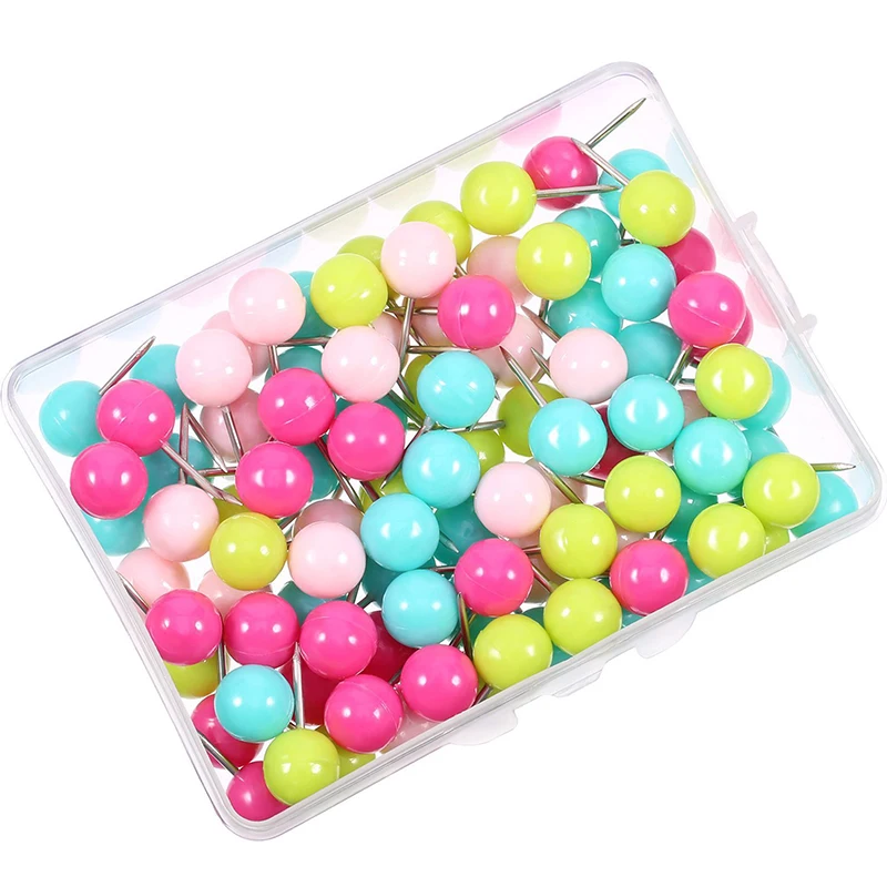 100pcs Candy Colors Push Pins Thumb Tack Message Board Pushpin Paper Map Cork Board Capped Headed Fixing Thumb Tacks Pin
100pcs Candy Colors Push Pins Thumb Tack Message Board Pushpin Paper Map Cork Board Capped Headed Fixing Thumb Tacks Pin