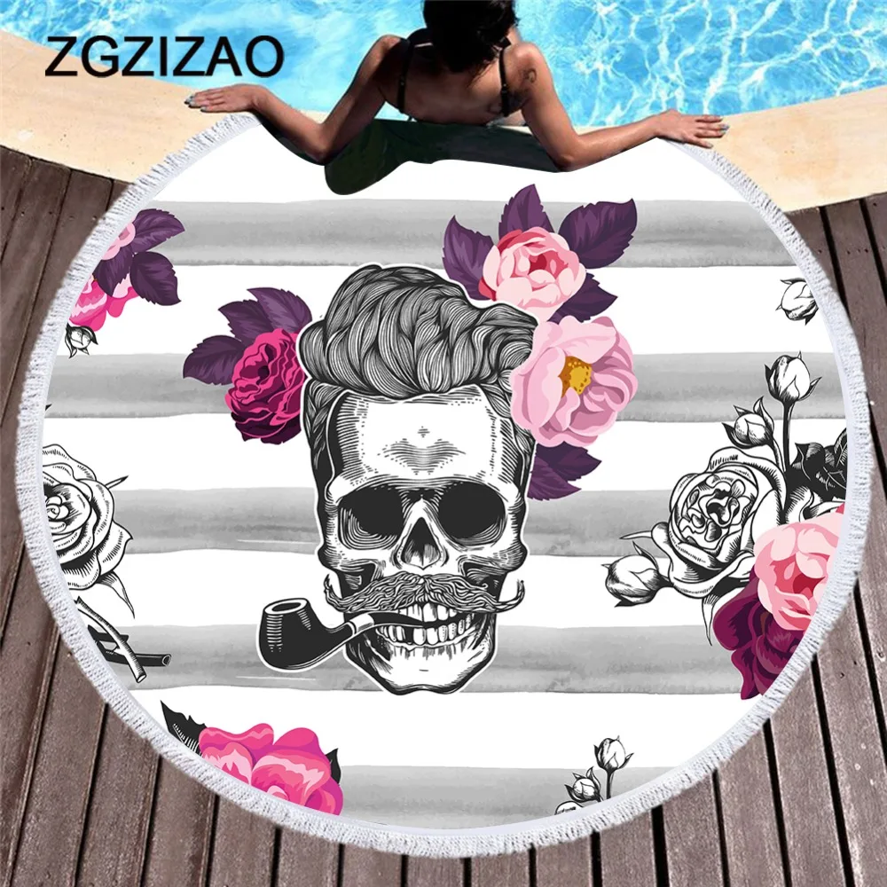 2019 Round Beach Towel Skull Print Summer Microfiber Plain Bath Towel Large for Adults Printed New Shantou Beach Towels
2019 Round Beach Towel Skull Print Summer Microfiber Plain Bath Towel Large for Adults Printed New Shantou Beach Towels