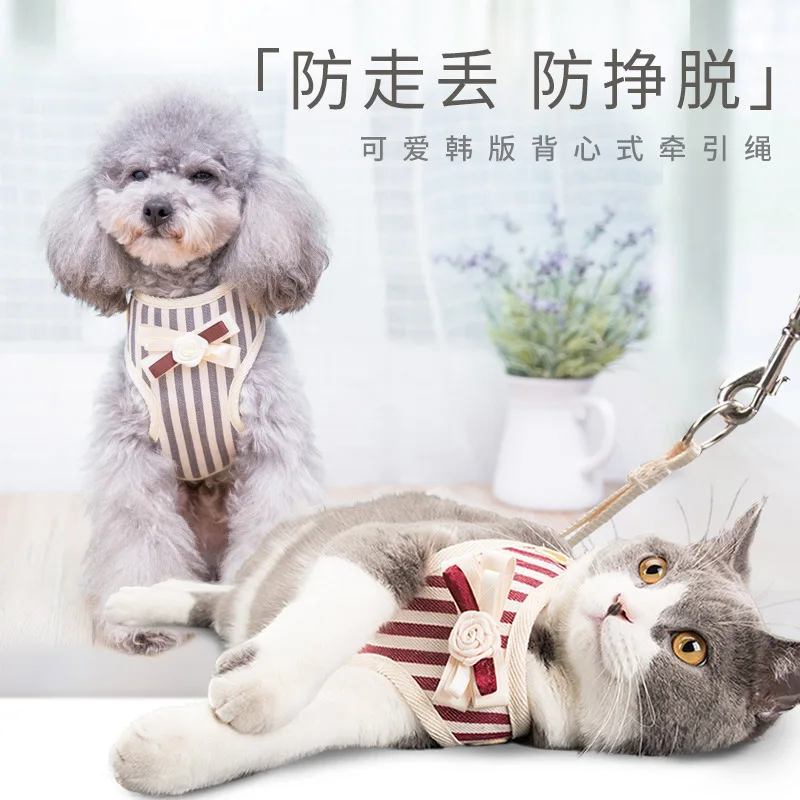 Korean version of breathable pet dog collar dog leash Teddy dog rope Garfield small and medium cat dog harness puppy supplies
Korean version of breathable pet dog collar dog leash Teddy dog rope Garfield small and medium cat dog harness puppy supplies