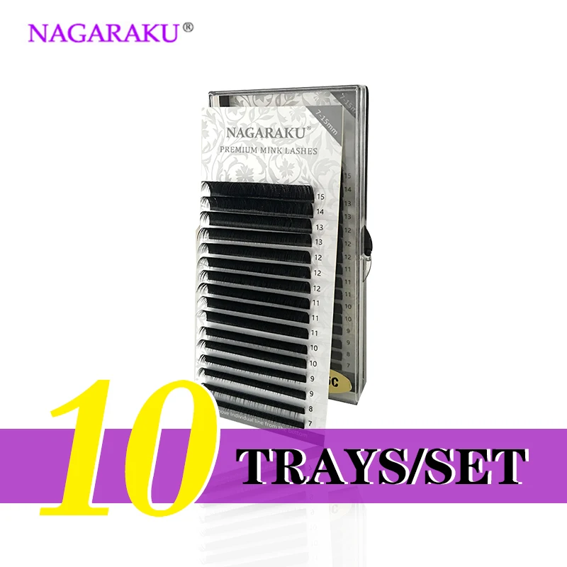 NAGARAKU 10cases wholesale 7~15mm mix 16rows/case naturally-artificial mink eyelash extension, hand-make, natural long
NAGARAKU 10cases wholesale 7~15mm mix 16rows/case naturally-artificial mink eyelash extension, hand-make, natural long