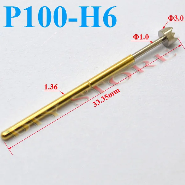 100pcs/lot New P100-H6 Dia 3.0mm Spring Testing Probe Pogo Pin Length 33.35mm 180g Free Shipping with Track Number 10000718
100pcs/lot New P100-H6 Dia 3.0mm Spring Testing Probe Pogo Pin Length 33.35mm 180g Free Shipping with Track Number 10000718