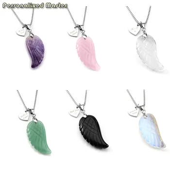 Personalized Master Women Text Engraved Natural Stone Pendant Angel Wings Pendant Necklace Heart Tag Custom Jewelry Mother Gift
Personalized Master Women Text Engraved Natural Stone Pendant Angel Wings Pendant Necklace Heart Tag Custom Jewelry Mother Gift