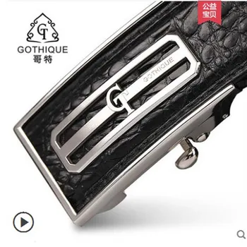 gete 2018 new Import Thailand crocodile leather belt male leather personality fashion leisure automatic QQ head crocodile belt 
gete 2018 new Import Thailand crocodile leather belt male leather personality fashion leisure automatic QQ head crocodile belt