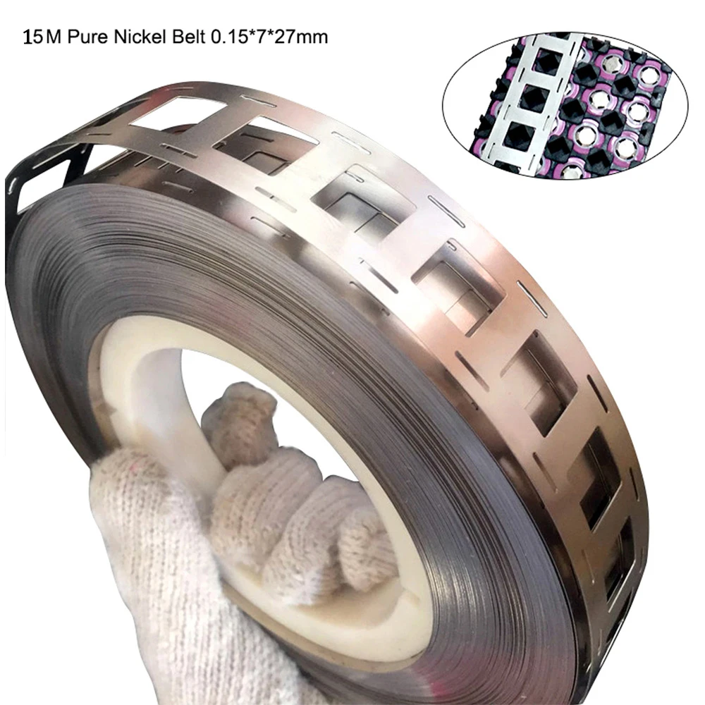 High purity Pure Nickel Plate Strap Strip Sheets 15M 0.15*7*27mm for battery spot welding machine Welder Equipment
High purity Pure Nickel Plate Strap Strip Sheets 15M 0.15*7*27mm for battery spot welding machine Welder Equipment