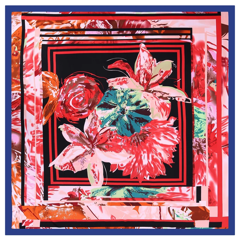 POBING Fashion Scarf Women Floral Silk Foulard Luxury Brand Square Scarves Big Headscarf Large Shawl Wrap 110*110cm Wholesale
POBING Fashion Scarf Women Floral Silk Foulard Luxury Brand Square Scarves Big Headscarf Large Shawl Wrap 110*110cm Wholesale