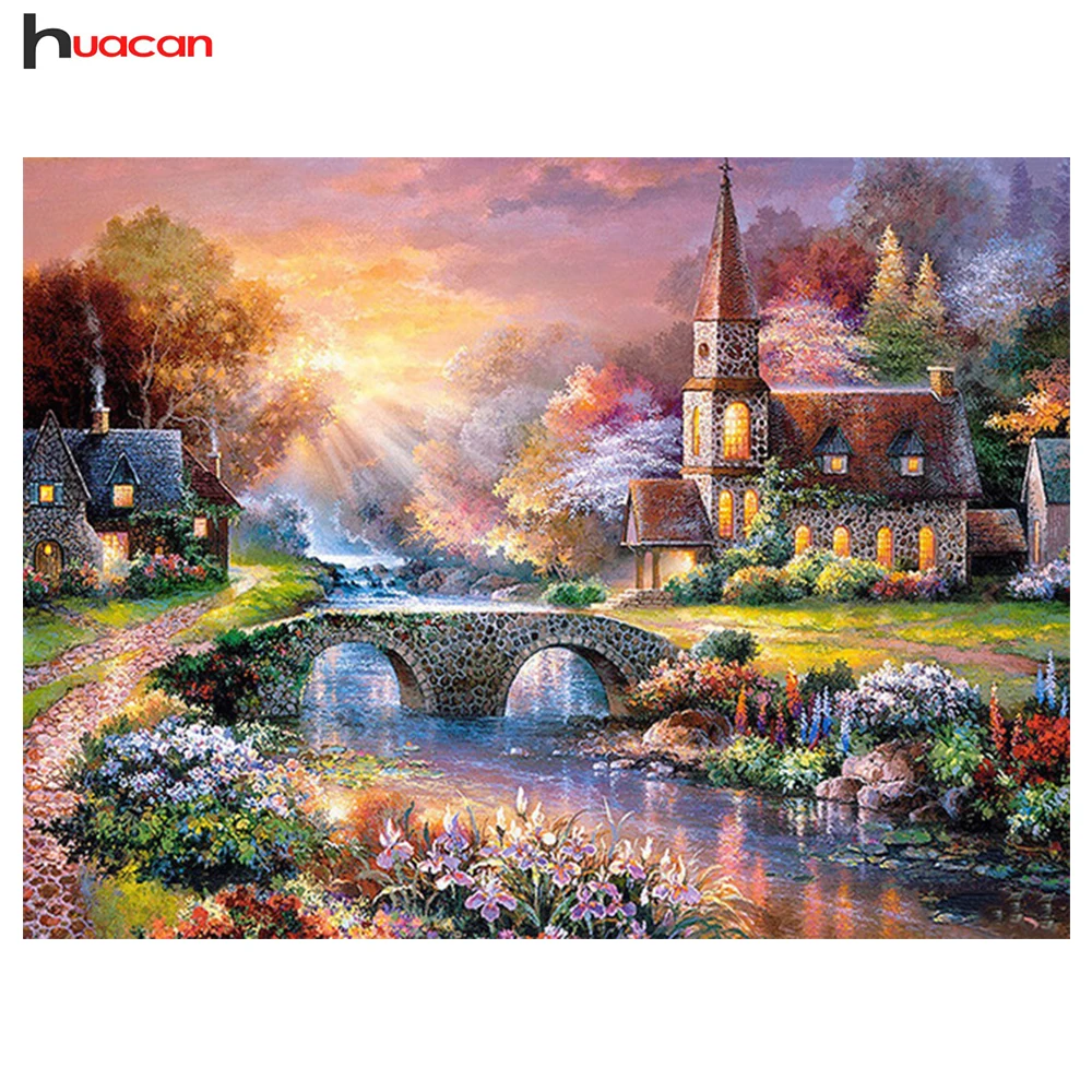 Huacan 5D DIY Diamond Mosaic Landscape Full Square Cross Stitch Diamond Embroidery Flower And Tree Rhinestones Decoration Gift
Huacan 5D DIY Diamond Mosaic Landscape Full Square Cross Stitch Diamond Embroidery Flower And Tree Rhinestones Decoration Gift