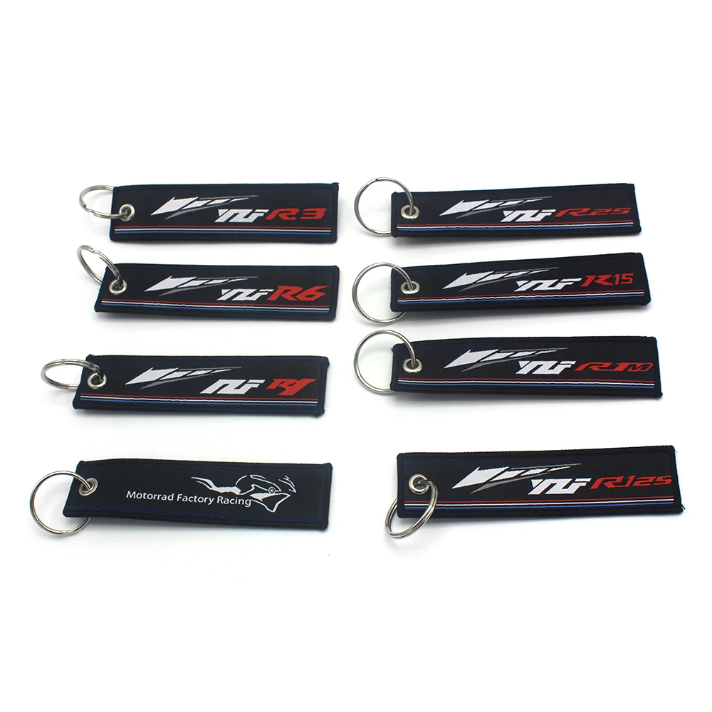 For Yamaha YZF R1 R3 R6 R15 R1M R125 R25 Fashion Motorcycle Key Chain Woven Key Ring Tag Label Chain Black Car Keychain Motor
For Yamaha YZF R1 R3 R6 R15 R1M R125 R25 Fashion Motorcycle Key Chain Woven Key Ring Tag Label Chain Black Car Keychain Motor