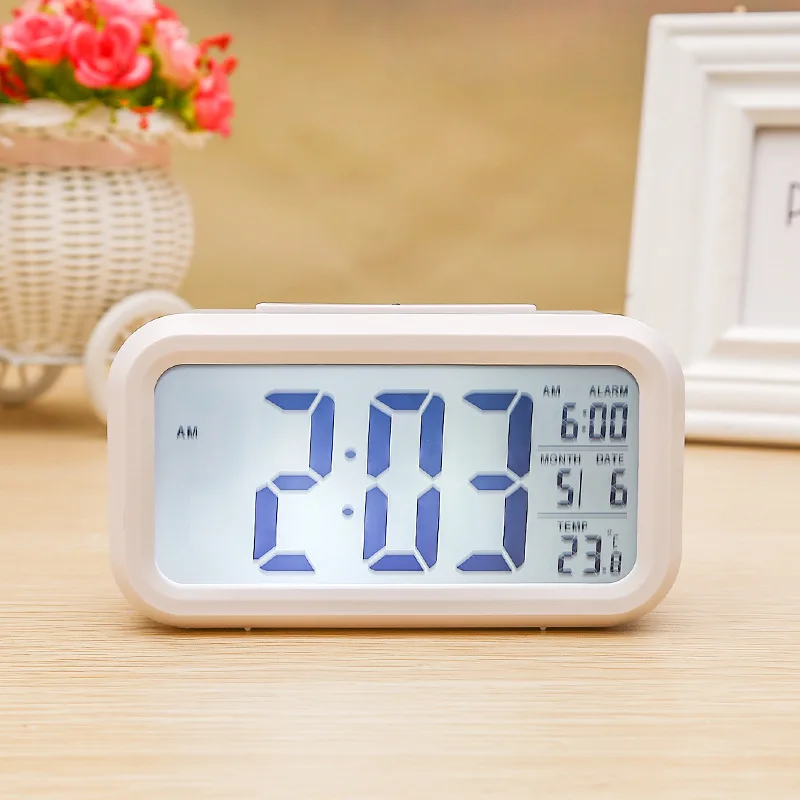 Alarm Clocks LED Digital Snooze Table Clock 2019 New Wake Up Light Electronic Time Temperature Display Home Decoration Clock
Alarm Clocks LED Digital Snooze Table Clock 2019 New Wake Up Light Electronic Time Temperature Display Home Decoration Clock