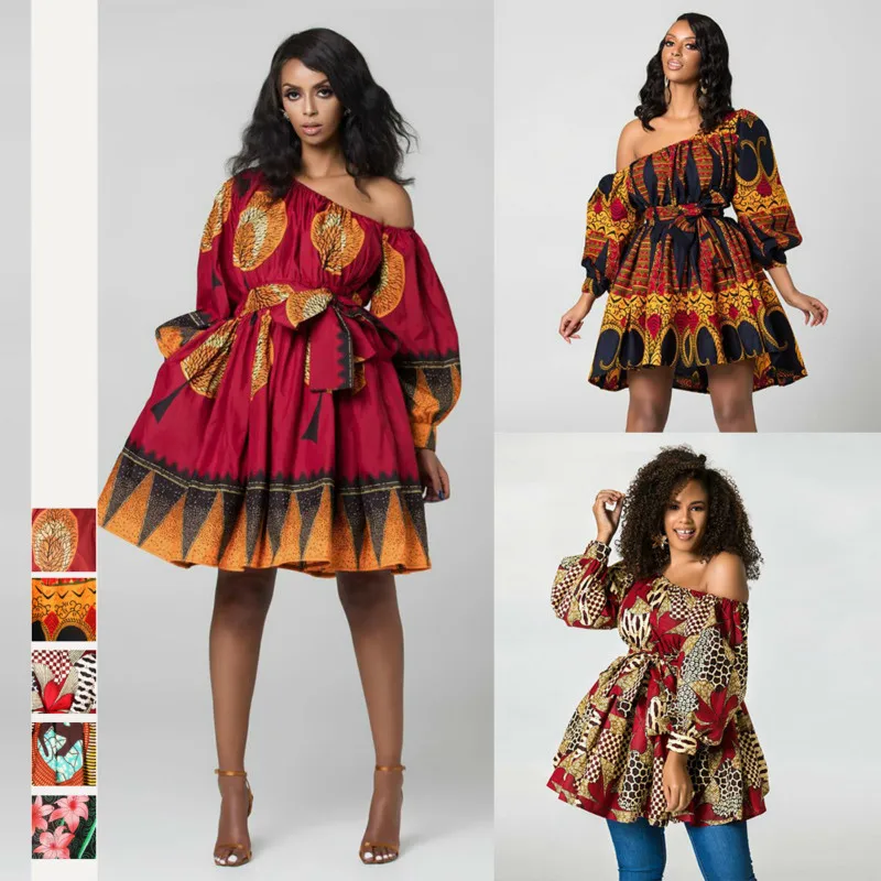Vintage Women Dress Puff Sleeves Slash Neck African Style Female Floral Print Mini Dresses Two Wearing Styles Sashes Sundress
Vintage Women Dress Puff Sleeves Slash Neck African Style Female Floral Print Mini Dresses Two Wearing Styles Sashes Sundress