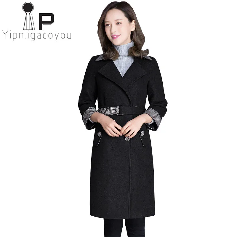 Winter Black Long Wool Coat Women Warm Vintage Overcoat 2019 Plus size Slim Blend s Woolen Coat Wide lapel Sashes Autumn Jacket
Winter Black Long Wool Coat Women Warm Vintage Overcoat 2019 Plus size Slim Blend s Woolen Coat Wide lapel Sashes Autumn Jacket