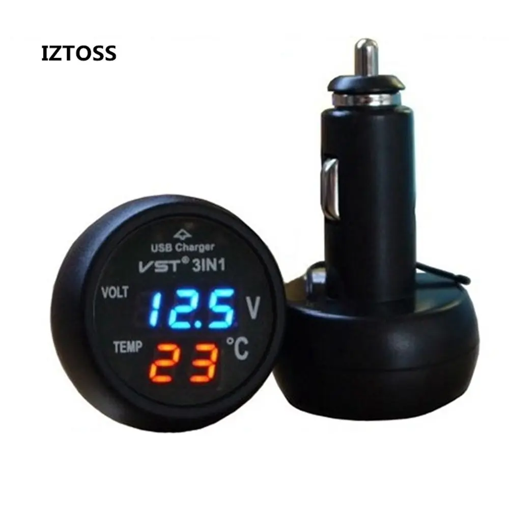 3 in 1 Digital Car 12V/24V Temperature Meter Voltmeter Cigarette Lighter car Voltmeter Thermometer Auto Car USB Charger
3 in 1 Digital Car 12V/24V Temperature Meter Voltmeter Cigarette Lighter car Voltmeter Thermometer Auto Car USB Charger