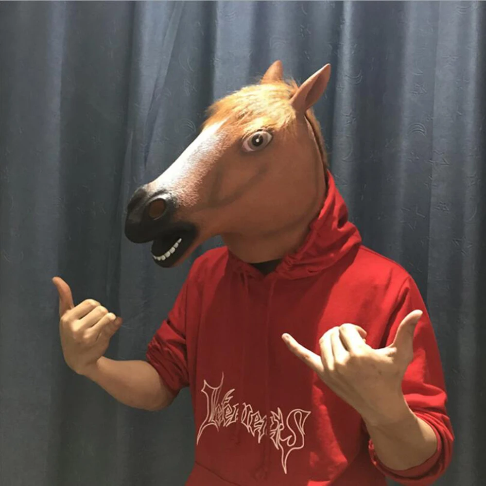 Horse Mask Halloween Horse Head Mask Latex Creepy Animal Costume Theater Prank Crazy Party Halloween Decor
Horse Mask Halloween Horse Head Mask Latex Creepy Animal Costume Theater Prank Crazy Party Halloween Decor