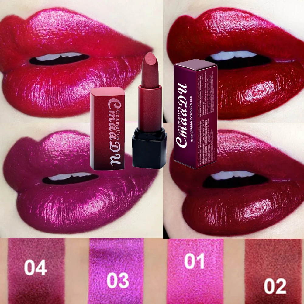 Longlasting Shiny Metallic Lip Makeup Pearlescent lipstick Waterproof Lip Stick Moisturizing Diamond Lipstick Dark Red Lipstick
Longlasting Shiny Metallic Lip Makeup Pearlescent lipstick Waterproof Lip Stick Moisturizing Diamond Lipstick Dark Red Lipstick