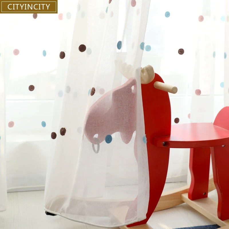 CITYINCITY embroidered white Curtains for Living room Colored dots Modern Faux Linen Window Curtain for Bedroom Customized
CITYINCITY embroidered white Curtains for Living room Colored dots Modern Faux Linen Window Curtain for Bedroom Customized