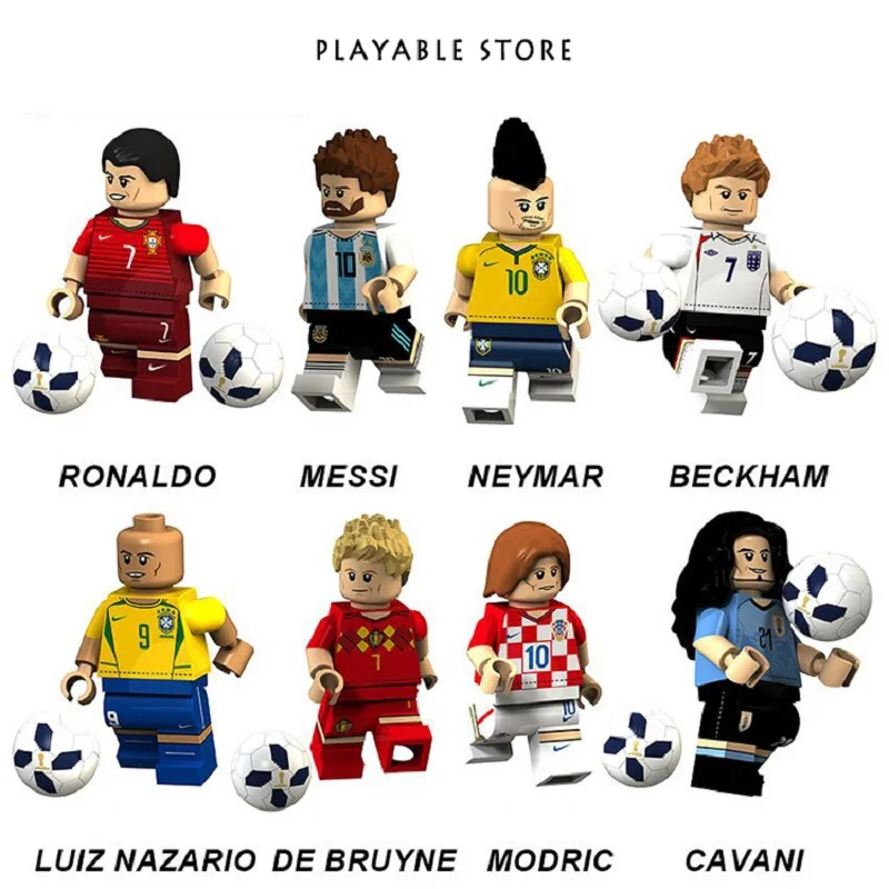 Football Superstar National Team Captain Ronaldo Messi Beckham Models Assembling Building Blocks Figure Gifts Toys For Children
Football Superstar National Team Captain Ronaldo Messi Beckham Models Assembling Building Blocks Figure Gifts Toys For Children