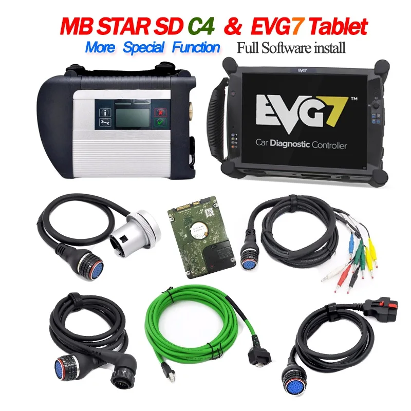 MB Star C4 with new tablet EVG7 laptop DDR4GB free install newest C4 Software V09/2019 for MB car/truck scanner diagnostic C4 SD
MB Star C4 with new tablet EVG7 laptop DDR4GB free install newest C4 Software V09/2019 for MB car/truck scanner diagnostic C4 SD