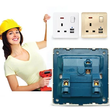 Wall Socket Home Fittings Receptacle Charger Power Adapter Port Outlet Panel Anti Impact Easy Install Dual USB Port Dropship
Wall Socket Home Fittings Receptacle Charger Power Adapter Port Outlet Panel Anti Impact Easy Install Dual USB Port Dropship