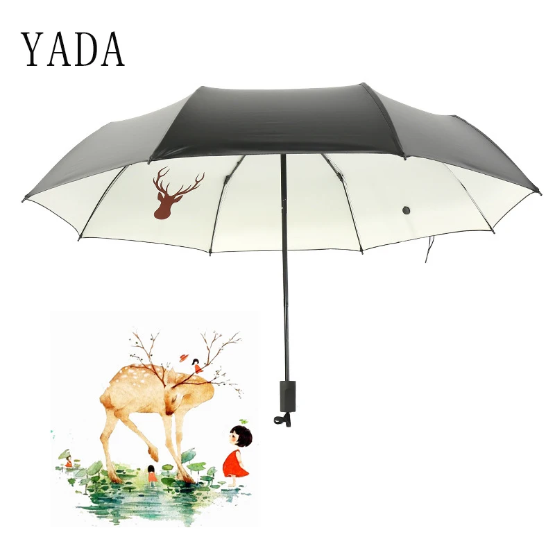 YADA Custom Forest Fawn Umbrellas Rain Uv Elk Folding Umbrella For Women Personalized Charms Windproof Friendship Umbrella YS664
YADA Custom Forest Fawn Umbrellas Rain Uv Elk Folding Umbrella For Women Personalized Charms Windproof Friendship Umbrella YS664