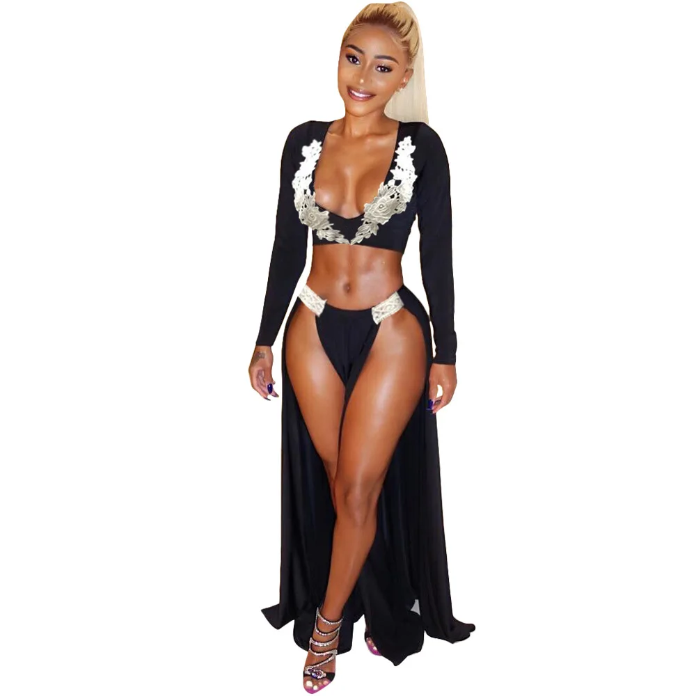 Joiekuno Solid Sleeve Slit Long Dress Women 2019 blusas mujer de moda bodycon Strapless 2piece Lace Ladies party Vestidos R6039
Joiekuno Solid Sleeve Slit Long Dress Women 2019 blusas mujer de moda bodycon Strapless 2piece Lace Ladies party Vestidos R6039