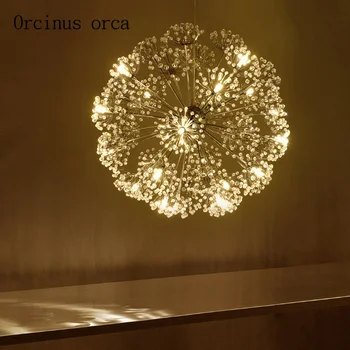 Nordic modern minimalist living room round dandelion Crystal Hall chandelier creative led art European style restaurant bedroom
Nordic modern minimalist living room round dandelion Crystal Hall chandelier creative led art European style restaurant bedroom