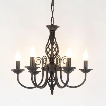 Vintage Wrought Iron Chandelier E14 Candle Light Lamp Black White Metal Lighting Fixture MING
Vintage Wrought Iron Chandelier E14 Candle Light Lamp Black White Metal Lighting Fixture MING