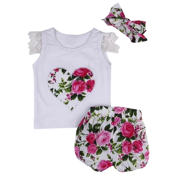 New Kids Toddler Girl Clothing Set Lace Sleeveless T-shirt Tops Floral Bottom Shorts Cute Baby Girl Summer Clothes Outfit
New Kids Toddler Girl Clothing Set Lace Sleeveless T-shirt Tops Floral Bottom Shorts Cute Baby Girl Summer Clothes Outfit