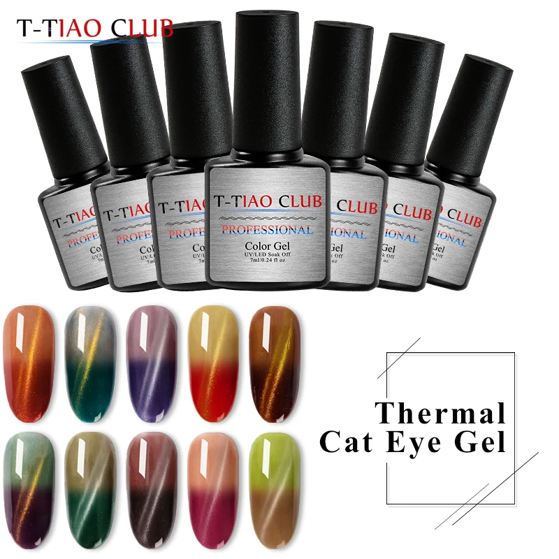 T-TIAO CLUB 7ml Color Changing Cat Eye Nail Gel Magnetic Thermal Nail Gel Polish UV Gel Temperature Soak Off Nail Art Lacquer
T-TIAO CLUB 7ml Color Changing Cat Eye Nail Gel Magnetic Thermal Nail Gel Polish UV Gel Temperature Soak Off Nail Art Lacquer