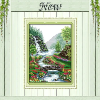 Bridge River,Counted Printed on canvas DMC 11CT 14CT Cross Stitch kit,needlework Set hand made embroidery,Stream natural Scenery
Bridge River,Counted Printed on canvas DMC 11CT 14CT Cross Stitch kit,needlework Set hand made embroidery,Stream natural Scenery
