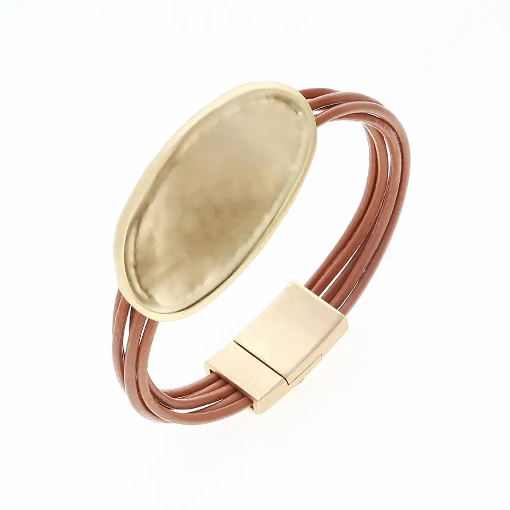 Fashion Magnet Button Multilayers Charm Bracelets Leather Statement Jewelry Alloy Bracelets 4 Colors For Women
Fashion Magnet Button Multilayers Charm Bracelets Leather Statement Jewelry Alloy Bracelets 4 Colors For Women