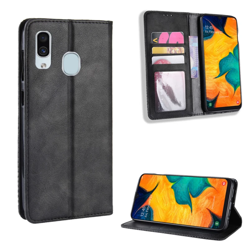 Samsung Galaxy A40 Retro leather flip case_1