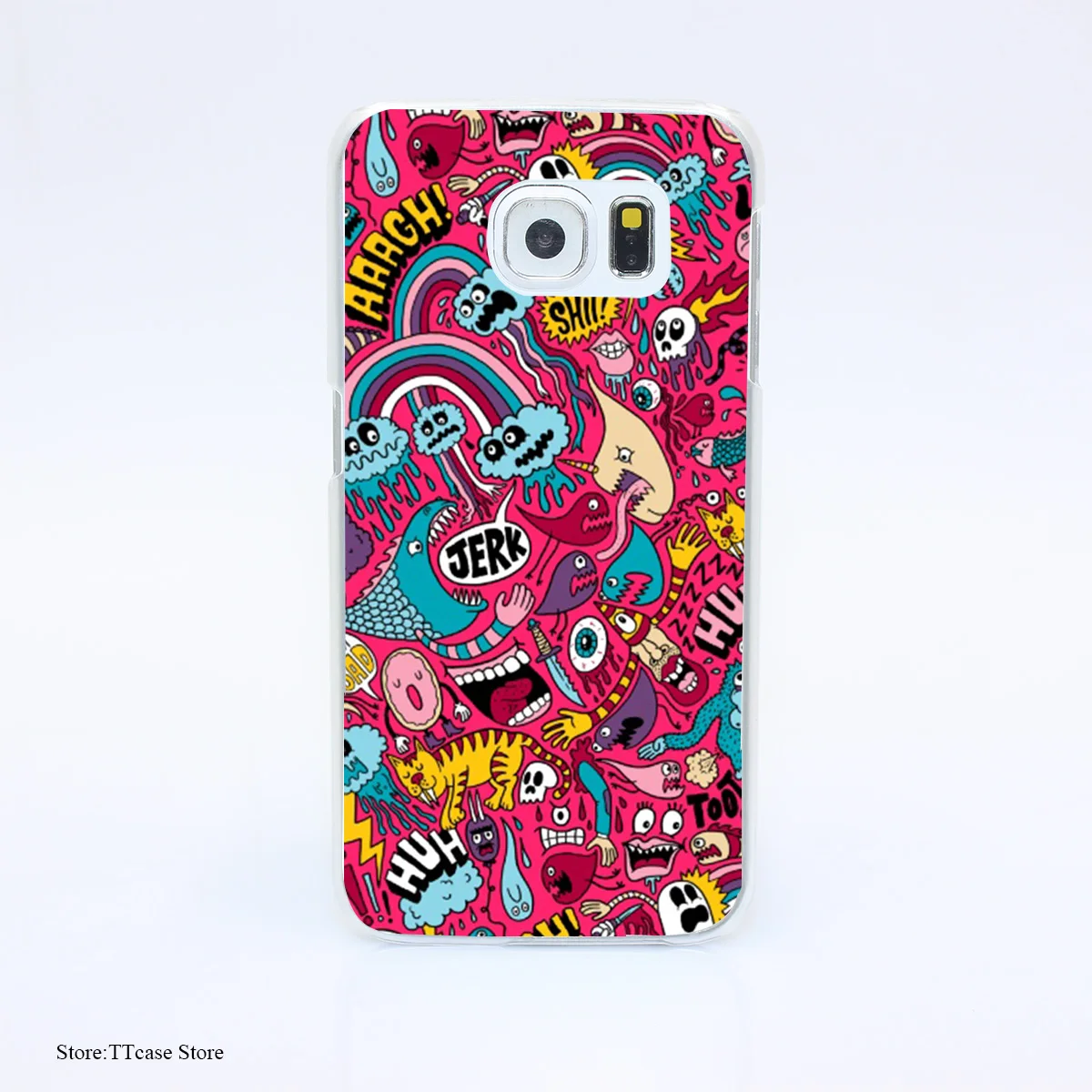 2878G Sad Donut Jerk Print Hard Transparent font b Case b font Cover for Galaxy S3