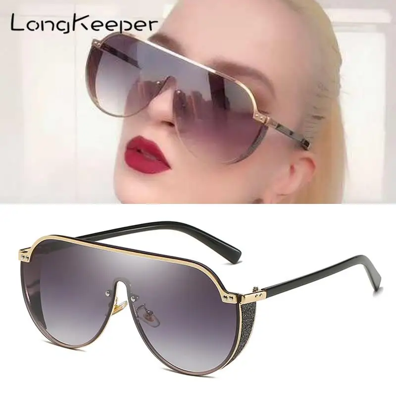LongKeeper Oversized Steampunk Sunglasses Women Men One Piece Metal Colorful Lens Sun Glass Fashion Brand Gafas UV400
LongKeeper Oversized Steampunk Sunglasses Women Men One Piece Metal Colorful Lens Sun Glass Fashion Brand Gafas UV400