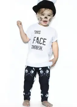 5sets/lot Toddler girls clothing sets kids clothes Letters cat (shirt +pants) boys suit kids set 1-5T sylvia sis
5sets/lot Toddler girls clothing sets kids clothes Letters cat (shirt +pants) boys suit kids set 1-5T sylvia sis